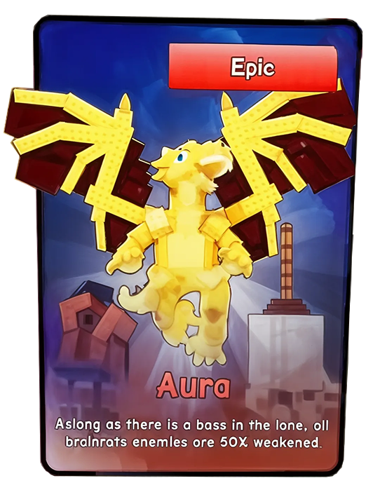 Aura card - Epic rarity - Plants vs Brainrots