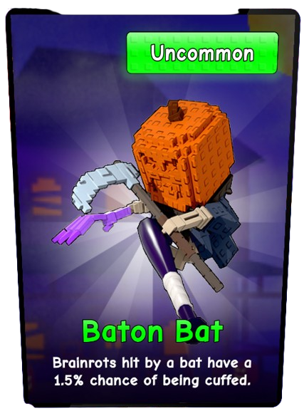 Baton Bat card - Rare rarity - Plants vs Brainrots