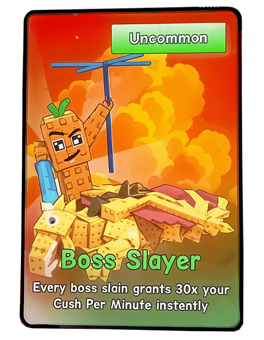 Boss Slayer card - Uncommon rarity - Plants vs Brainrots