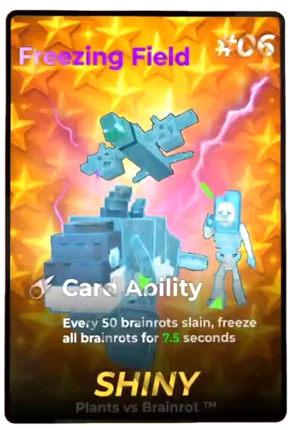 Freezing Field Shiny card - Plants vs Brainrots