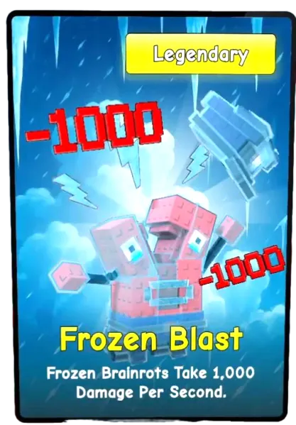 Frozen Blast card - Plants vs Brainrots
