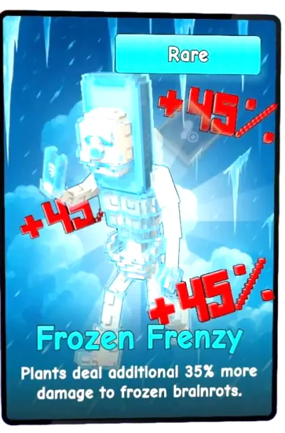 Frozen Frenzy card - Plants vs Brainrots