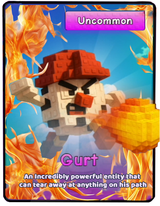 Gurt - Flaming Version card - Uncommon rarity - Plants vs Brainrots
