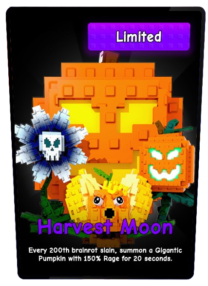 Harvest Moon card - Rare rarity - Plants vs Brainrots