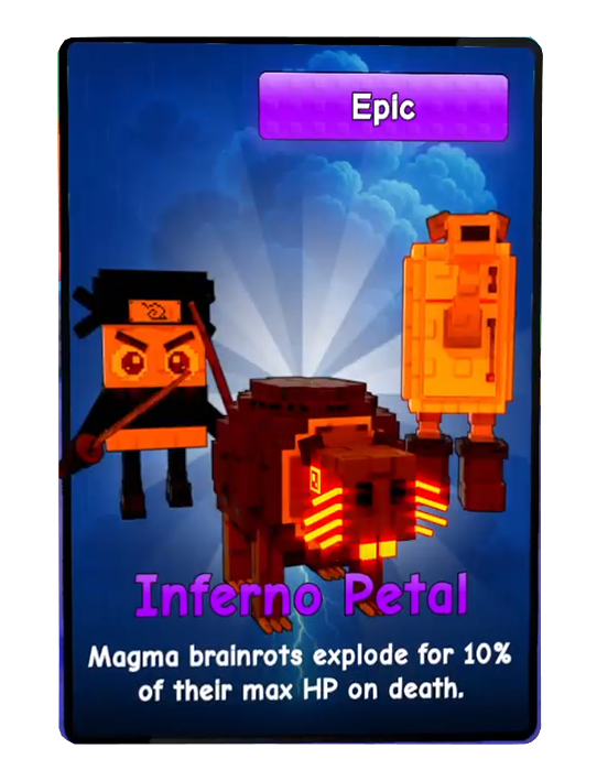 Inferno Petal card - Plants vs Brainrots