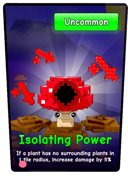 Isolating Power card - Common rarity - Plants vs Brainrots