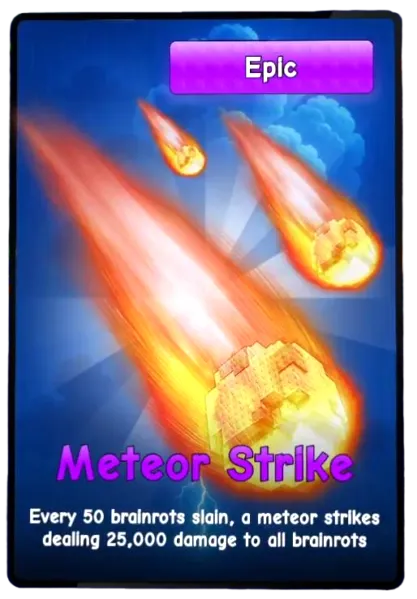 Meteor Strike card - Plants vs Brainrots