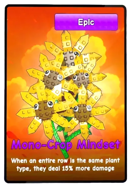 Mono-Crop Mindset card - Plants vs Brainrots