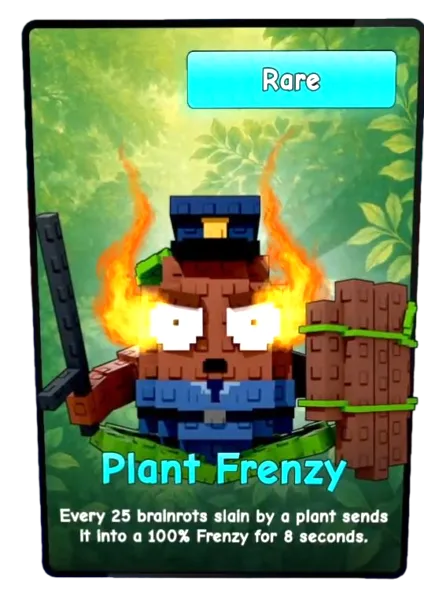Plant Frenzy card - Plants vs Brainrots
