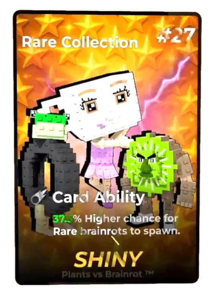 Rare Collection Shiny card - Plants vs Brainrots