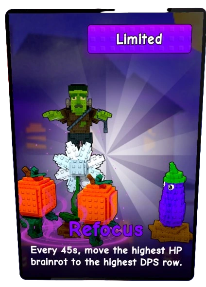 Refocus card - Common rarity - Plants vs Brainrots