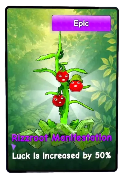 Rizzroot Manifestation card - Plants vs Brainrots