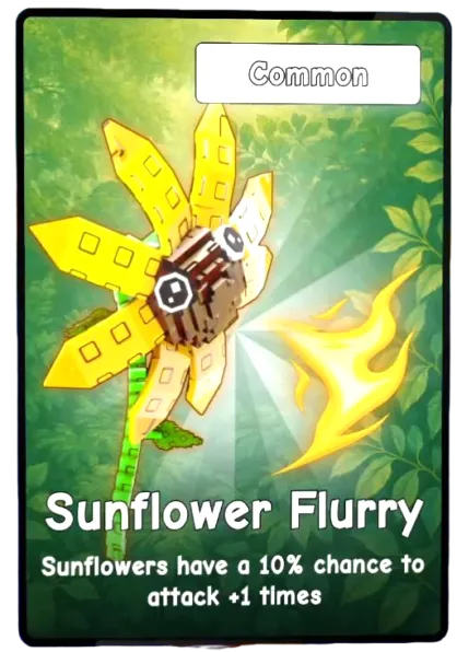 Sunflower Flurry card - Plants vs Brainrots