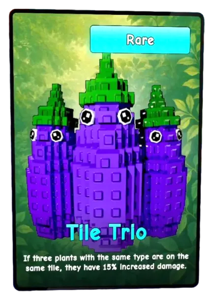 Tile Trio card - Plants vs Brainrots